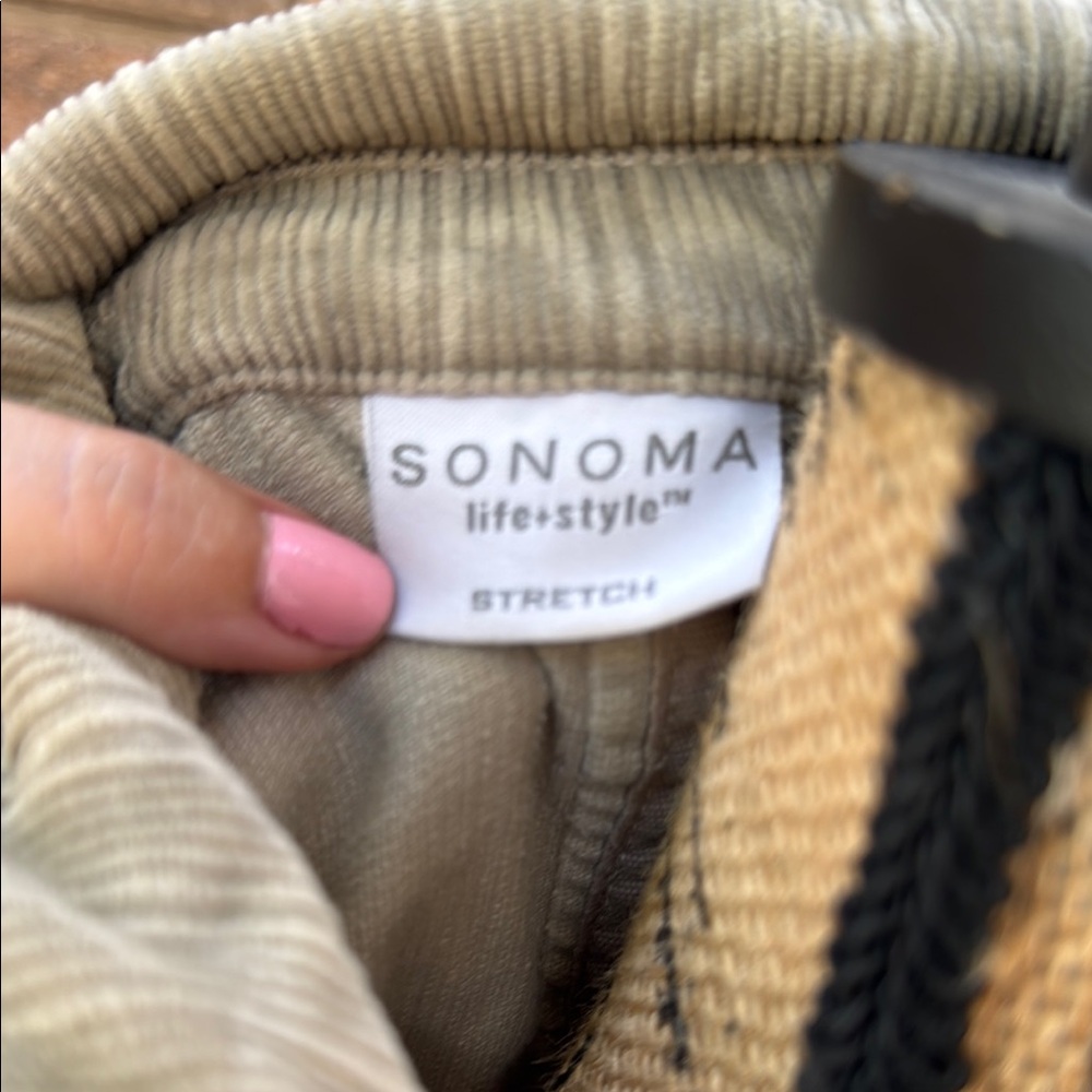 Sonoma Gray Corduroy Blazer with Classic Lapel Collar size Large - Picture 2 of 9